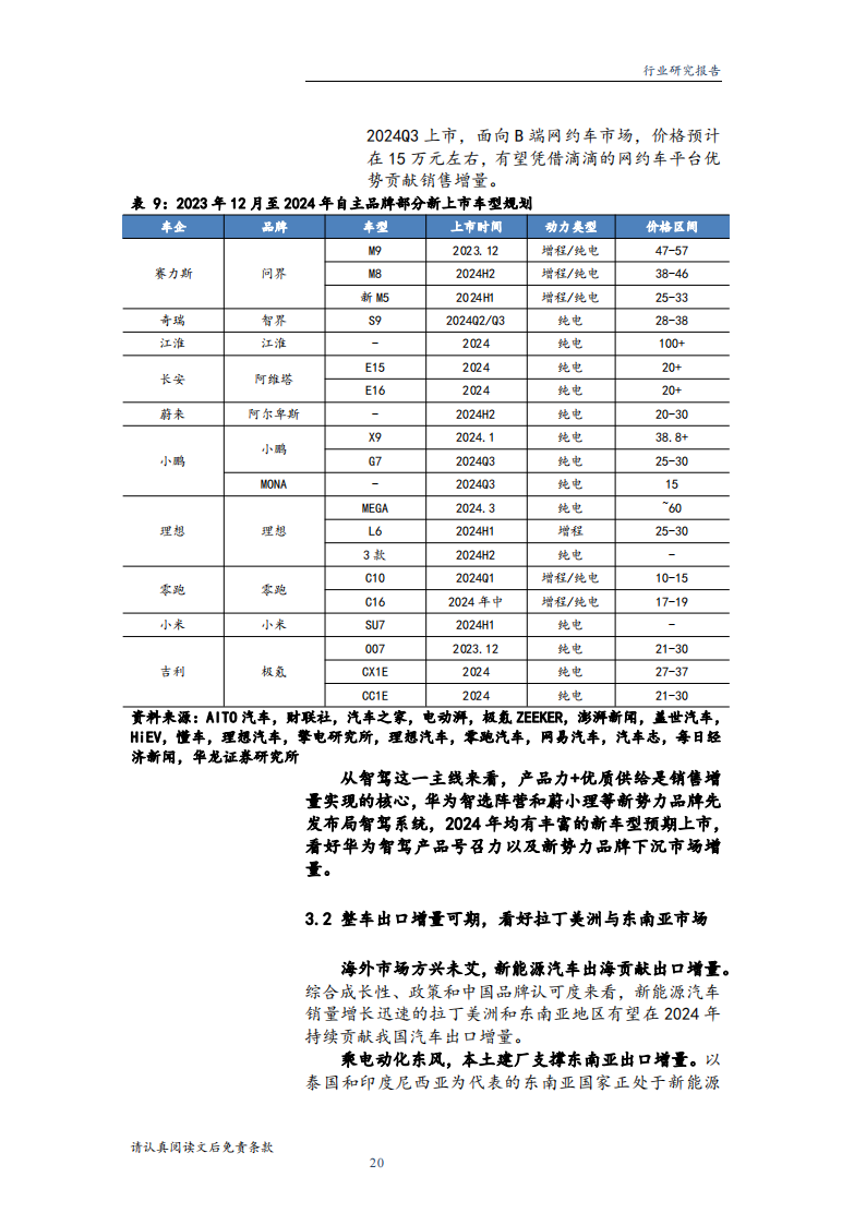 汽车行业2024年度投资策略：看好智驾爆款潜力，自主品牌出海增量可期_19.png